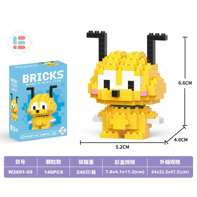 Disney Small Granular Building Model Toy Cartoon Character Stitch, SpongeBob Mini Block Toy Christmas Gift for Children - CADA BRICKS®