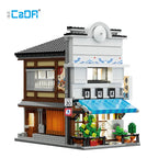 Cada Casa Giapponese Sushi Bricks Shop LED Casa Giapponese di Panini al Vapore Blocchi da Costruzione Caffè Estivo cada Giocattolo Serie Vista Strada Set