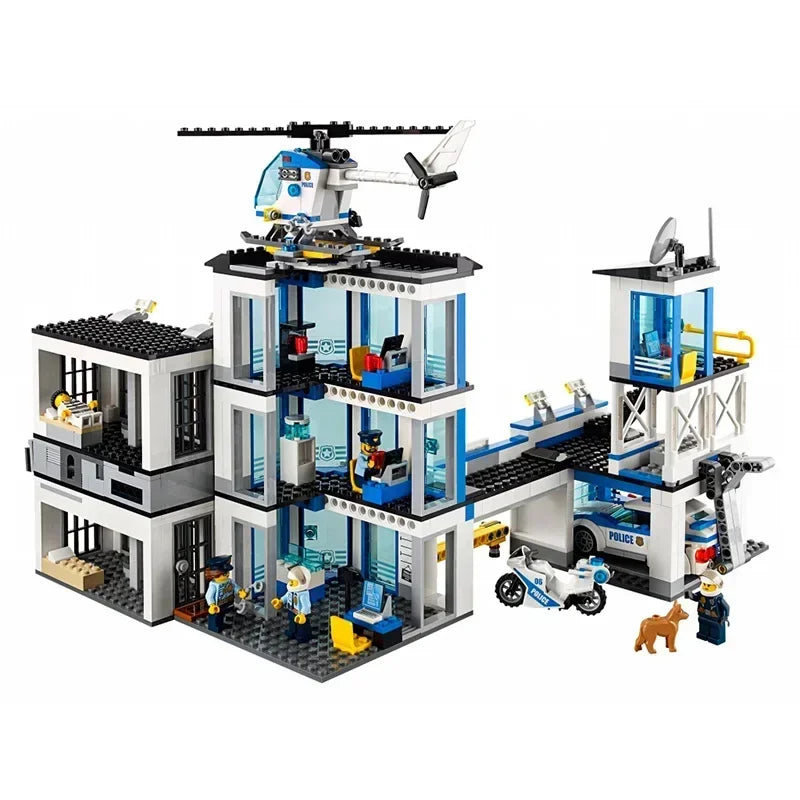 1078Pcs Police Station City Building Block Compatible MOC-60141 Brick Toys For Children Boys Birthday Christmas Gifts - CADA BRICKS®