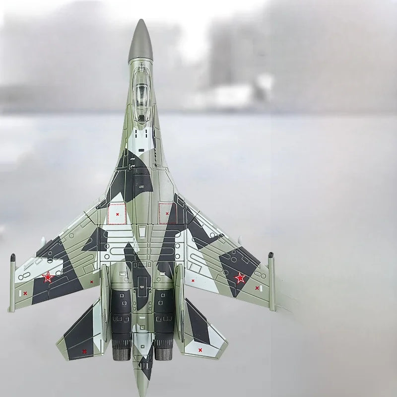 Assembled Fighter Jet Model Toy for Boys Tank Military Simulation Building Blos Gift B2 Stealth Bomber J20 Su35 Ghost