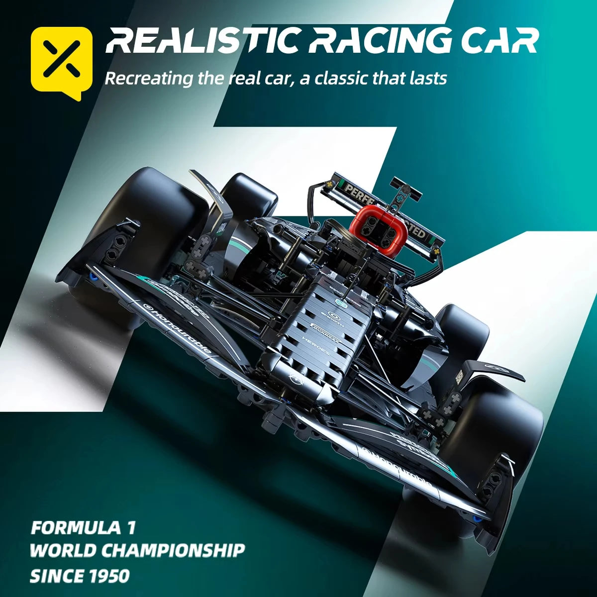 1777PCS Technical Racing 1:8 Classic Performance Building Blocks Supercar Models Kit DIY Toys for Childrens Holiday Gift