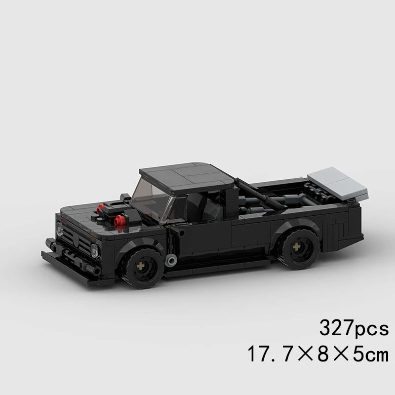 City Truck Vehicle Pickup Heavy Cargo Transport Model Building Blocks Machinery Shop Van Creative Carriage Harvester Car Kid Toy - CADA BRICKS®