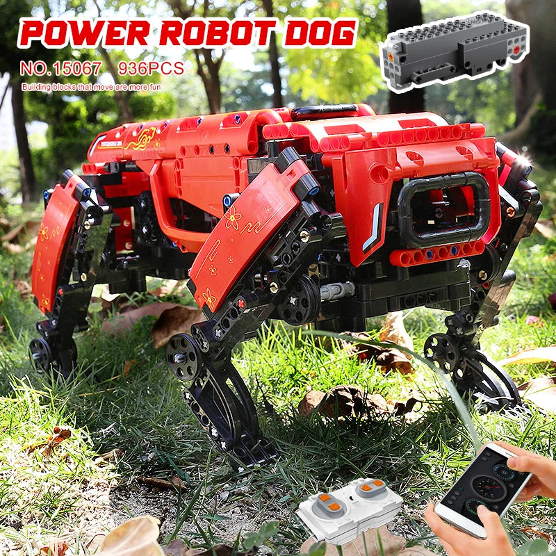 MOULD KING 15066/15075 Technical Robot Toys Motorized Boston Dynamics Big Dog Model AlphaDog Building Blocks Bricks Kids Gifts