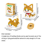 Dual Form Cat Shape Pet Series Model Micro Mini Building Blocks Toys Pocket-Sized Cuteness Pet Cat Display Decor Good For Girls - CADA BRICKS®