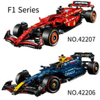 2025 New MINISO Disney F1 Racing Series Technical SF-24 42206 RaceCar RB 42207 Supercar Building Block Adult Car Birthday Gifs