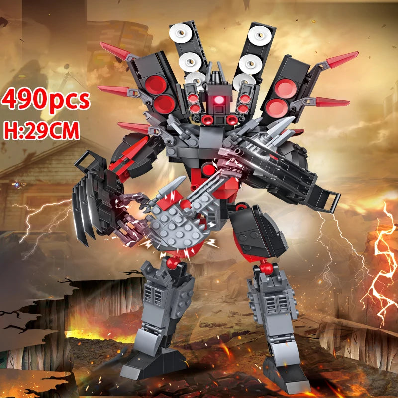 Christmas toys Skibidi Toilet The Audio Man and TV Titan Man Speakerman Moc Building Blocks For Toys DIY Bricks Toy Set - CADA BRICKS®