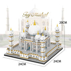 MOC City Mini Steentjes Taj Mahal Wereldberoemde Architectuur Micro Model India Bouwstenen Creatieve Sets Kinderspeelgoed Jongen Volwassen Geschenk