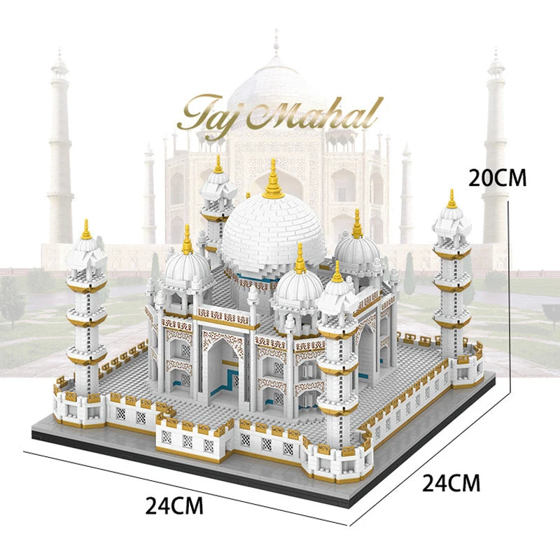 MOC City Mini Steentjes Taj Mahal Wereldberoemde Architectuur Micro Model India Bouwstenen Creatieve Sets Kinderspeelgoed Jongen Volwassen Geschenk