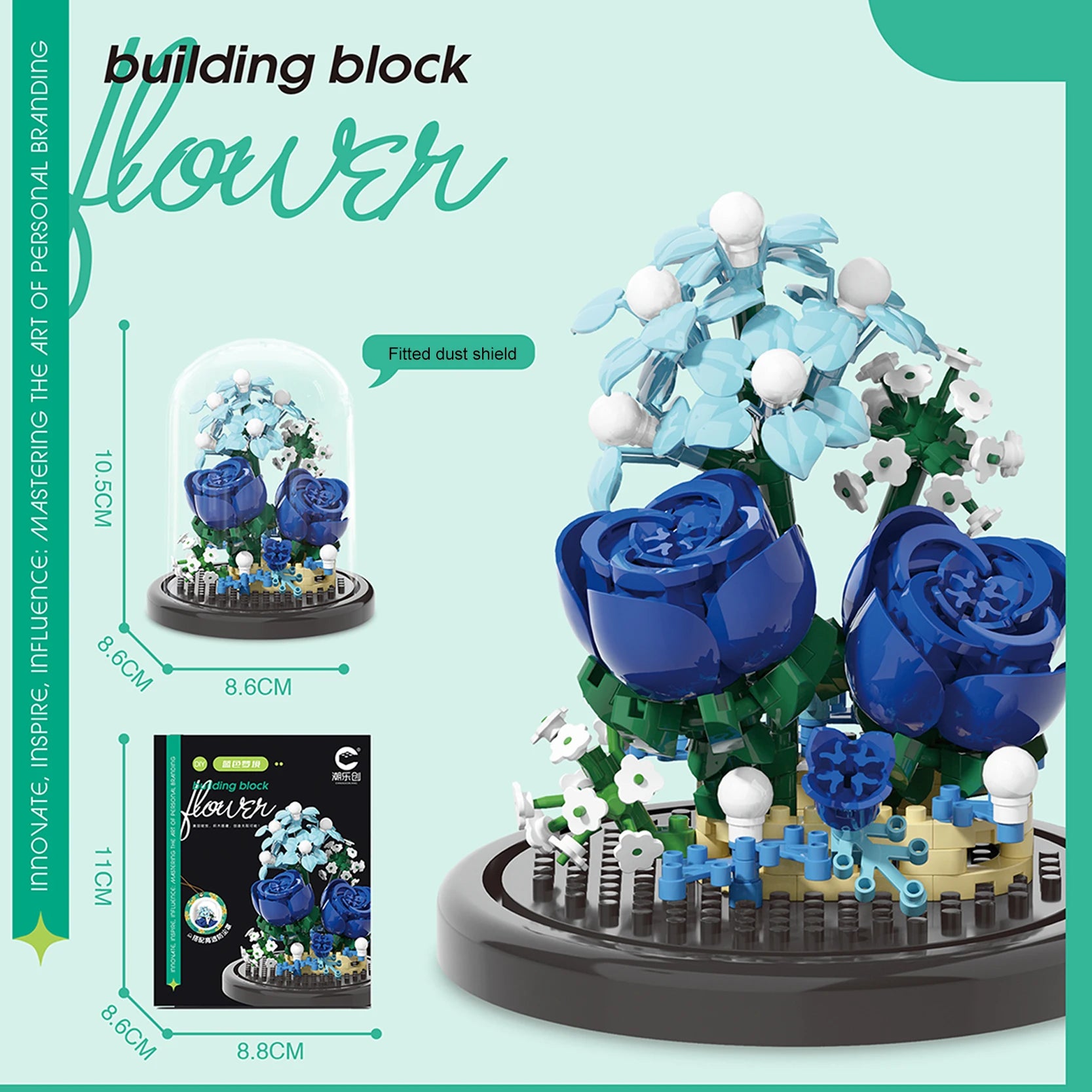 Diy Micro Flower Building Blocks Mini Bricks Particles Eternal Life Flowers Home Decoration Assembling Puzzle Toy Christmas Gift - CADA BRICKS®