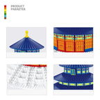 Creative China Historical Ancient Architecture Hall of Prayer for Good Harvest Building Block Heaven Temple Model Sets Brick Toy