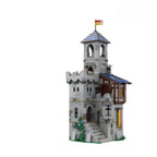 MOC Kasteelburcht Bouwstenen Modulaire Middeleeuwse Vestingtoren Compatibele Steentjes Creatief Doe-Het-Zelf Kasteel Speelgoed Cadeau voor Jongens Kinderen