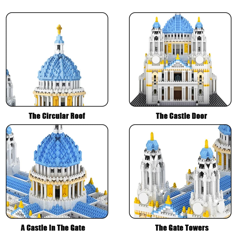 7053 Pcs City Mini St Paul Cathedral Architecture Building Blocks Famous Castle Moc Bricks Educational Gifts Toys For Children - CADA BRICKS®