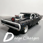 Modèle de bloc de construction de voiture technique Dodge Charger Voiture de sport dans le film Fast and Furious Véhicule de course Briques Jouets Cadeaux pour petit ami