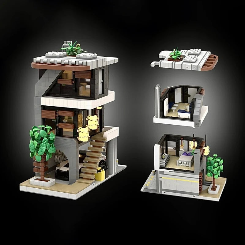 MOC-216452  Nimbus ONE | Modular Building Series Creative Modern Luxury Villa Assembly Model Miniature Brick House Gift 342PCS