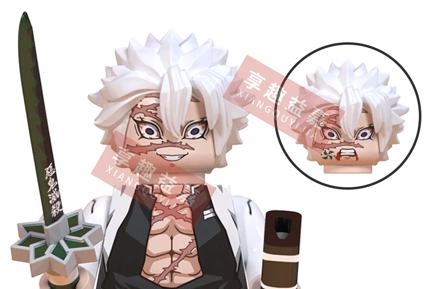WM blocks 6116 6137 6138 Demon Slayer Tanjirou Nezuko Inosuke Zenitsu Giyuu Rengoku Uzui Tengen anime bricks building blocks