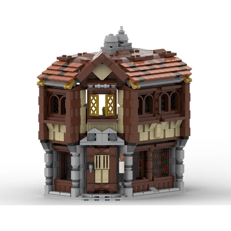 Spot Small Particle MOC-162199 Medieval Tavern Architecture Series Puzzle DIY Creative Toy Ornament Gift