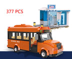 Bus City UK London Building Blocks School Vehicle Friends Wedding Car Traffic Bricks Double Station Girls Gifts Technique Toys - CADA BRICKS®