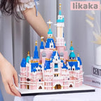 6300PCS Light Large Castle Micro Building Blocks Pink Series Castle Church Diamond Blocks Construction Toys for Girls Adult Gift