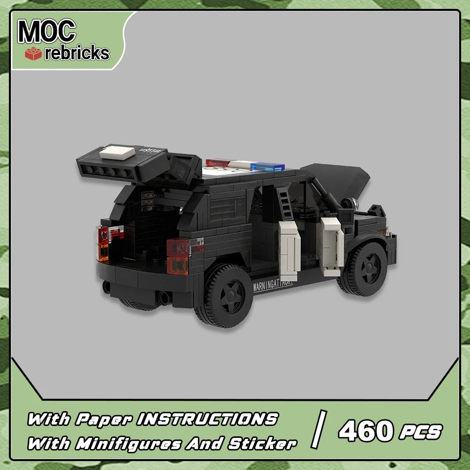 Police Car Explorer MOC Speed Champions City Vehicle Technique Bricks Swat Truck Classic Building Block Model Set DIY Kids Toy
