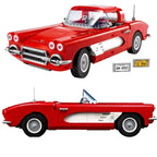 2024 Red Retro Technical Compatible 10321 Original Sport Car Building Blocks Assemble Vehicle Bricks Toys Kids Boyfriend Gift