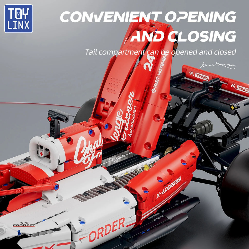 1768PCS 1:8 F1 Race Cars Building Sets MOC Building Blocks Car Cool Collectible Model Car Kits Toy Christmas Festive Gift Giving