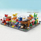 City Mini Shop Supermarket Street View Model Building Blocks Hamburger Restaurant Retail Store Bricks Architecture Friend Girl - CADA BRICKS®