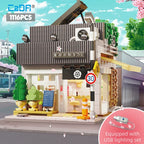 1116Pcs Cada LED City Japanese Style Summer Restaurant Coffee House Building Blocks Friends Light Shop Bricks Toys Children Gift - CADA BRICKS®