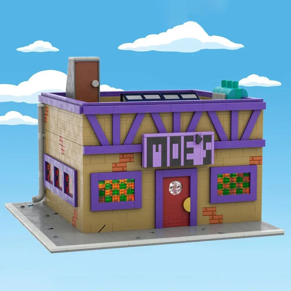 MOC Modular Moe's Tavern Building Kit from Movie Simpson,Medieval Street Architecture Model Toys Adults Gifts - CADA BRICKS®