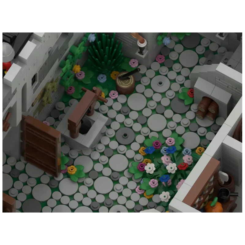 MOC The Highstone Fortress Lion Kingdom Street View Castle Architecture Building Blocks Model Toys Bricks Aldult Children's Gift