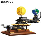 Technical MOC Universe Space Earth Moon Sun  Series 865PCS Idea Building Block Bricks Ornament Toys Birthday Gift for Kids
