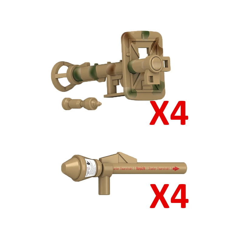 WW2 Militaire Duitse Wapen Bouwstenen Soldaten Actie Figuren Anti Tank Raketwerper IJzeren Vuist 60 MOC Speelgoed Bouwstenen N6001