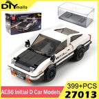 Mould King 27013 AE86 Initial D Car Models Building Sets with Display Case Collectible Model Car Kits Race Car Building Blocks - CADA BRICKS®