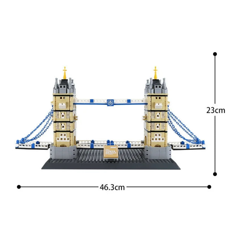 970PCS London UK Twin Towers Bridge Building Blocks Model Assembly Toy Gift for Adults Kids Birthday Wange Bricks