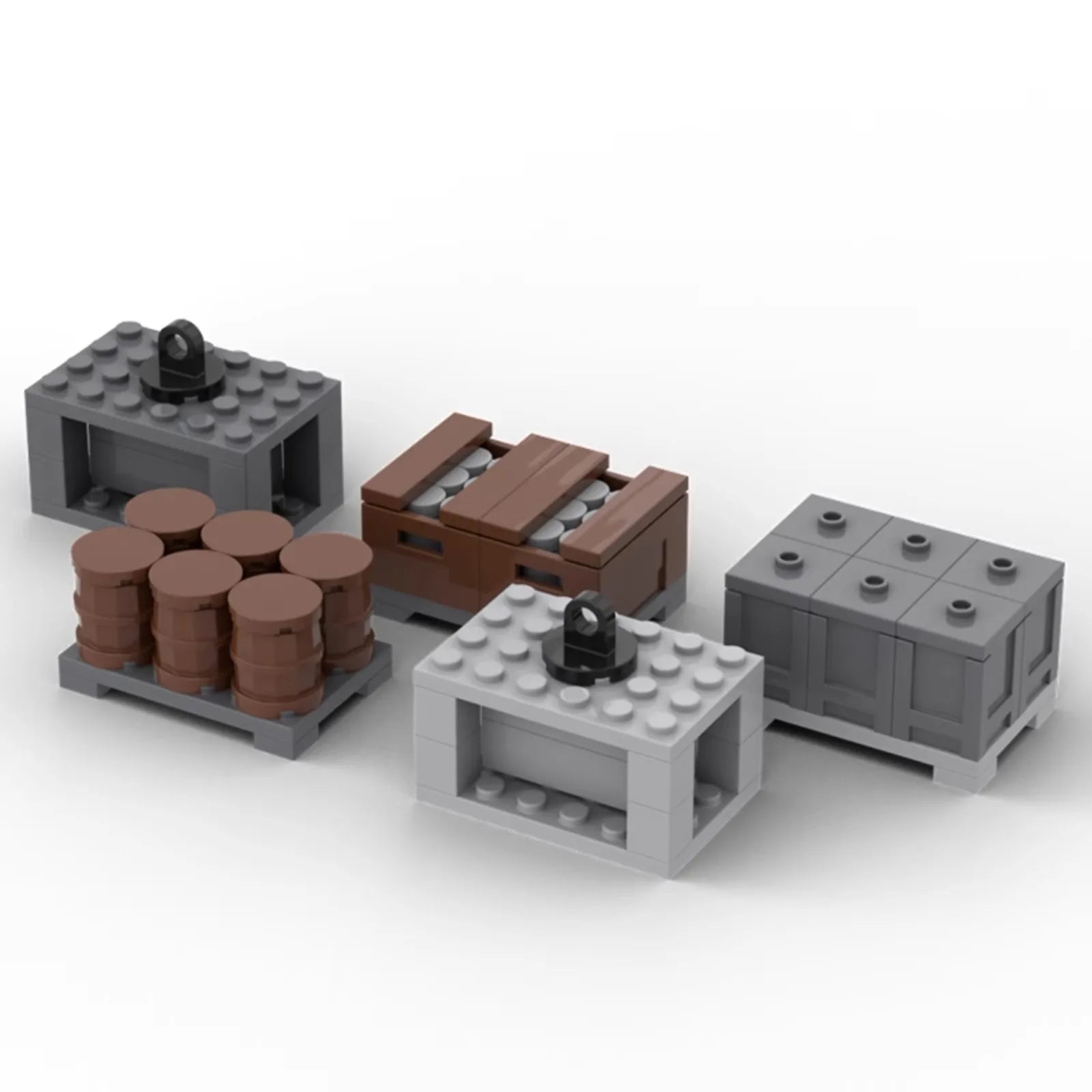 City Construction Building Blocks Set with Truck Crane Forklift Fuel Tank Transport Toy