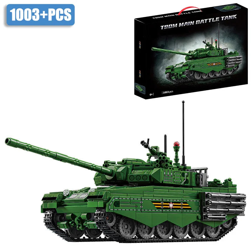 Military WW2 MOC Leopard 2A7 Army Main Battle Tank Soldiers Building Blocks Bricks M1 T90M Tank Set For Children Boys Gifts - CADA BRICKS®