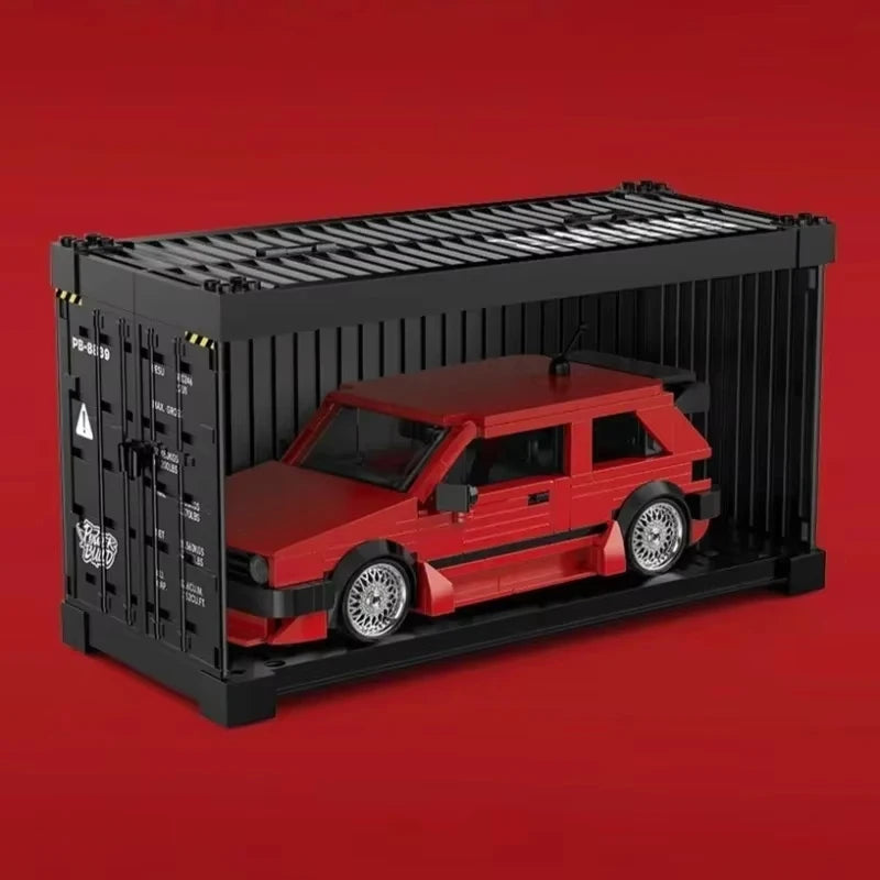 REATIVE Red Golf MK2 Car Building Blocks MOC Speed Vehicle Model Bricks High Tech Ideas Toy Kit Collection DIY Gift Kids Aldults - CADA BRICKS®