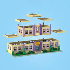 Moc Building Bricks Springfield Architecture Model Technology Simpsoned Modular Block City Street View Toy DIY Set Assembly Gift