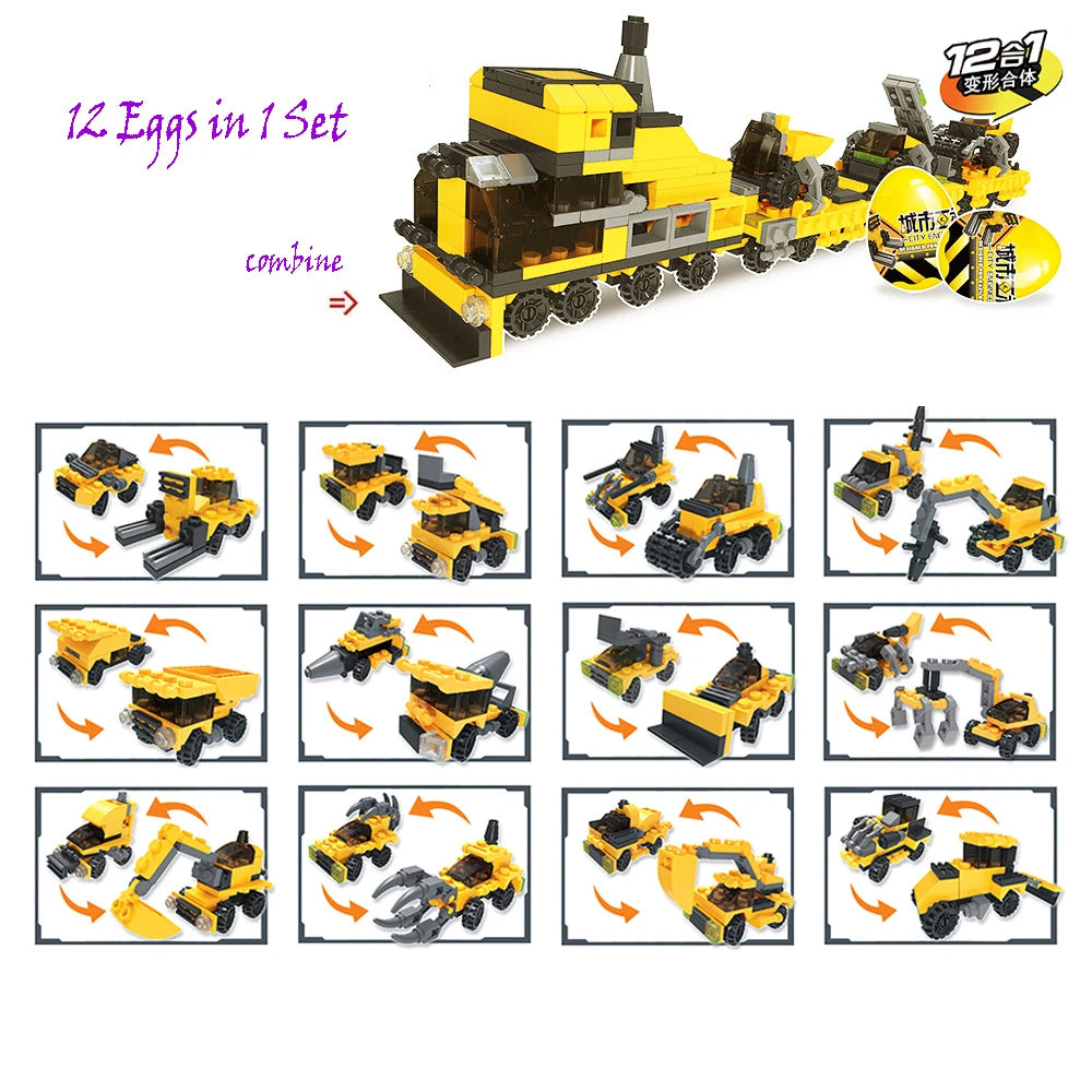 Jurassic World Building Blocks Twisted Egg Truck Dinosaur Eggs Car Train Racing Set Compatible Legodinosaur Toy Children's Gifts