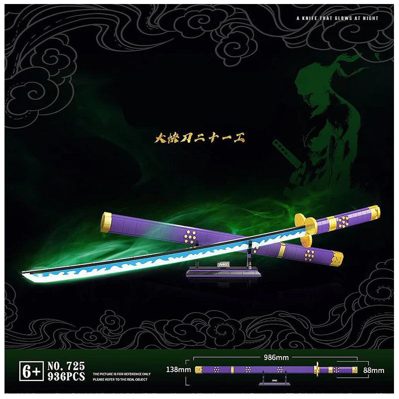 Samurai Sword Building Blocks Ninja Blade Katana Japanese Anime Butterfly Nichirin Knife Bricks MOC Children Toys for Adult Gift - CADA BRICKS®