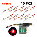 10PCS 0.8mm Pin RGB LED Building Blocks USB Lamp DIY Street Light City Electric Decorate 1X1 Brick Toy Compatible All Brands - CADA BRICKS®