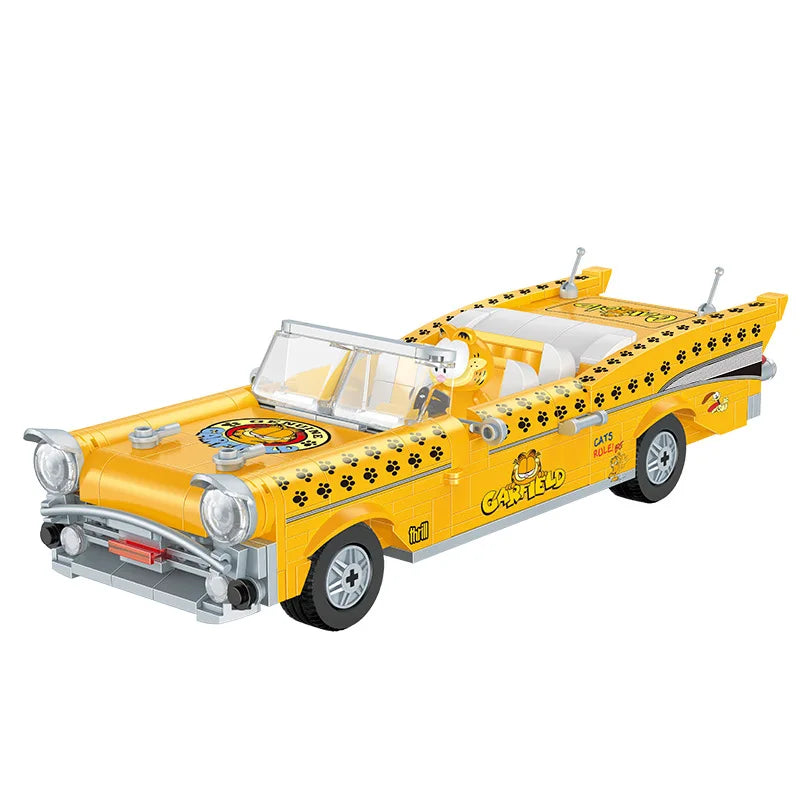 Balody Kawaii Anime Garfield Cat Mini Building Blocks Model Open Topped Car MOC TV House Brick Figure Toys For Christmas Gift - CADA BRICKS®