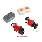 Sports Car Technological Block 1:14 Red Power Function L/Servo Motor Set With Remote Controller Moc Bricks DIY Parts Model Toys