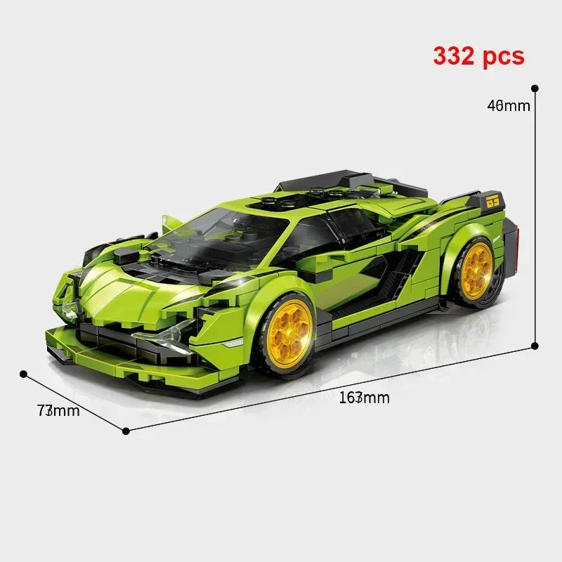 Moc Speed Champion Technical Car City Vehicle Racing Car Building Blocks Sports Car Garage Carro Rennau Voiture Creative Toys - CADA BRICKS®