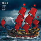 Mould King 13197 Pirate Ship Building Blocks Flying Dutchman Boat Construction Kit for Adults Kids Bricks Toys Christmas Gifts