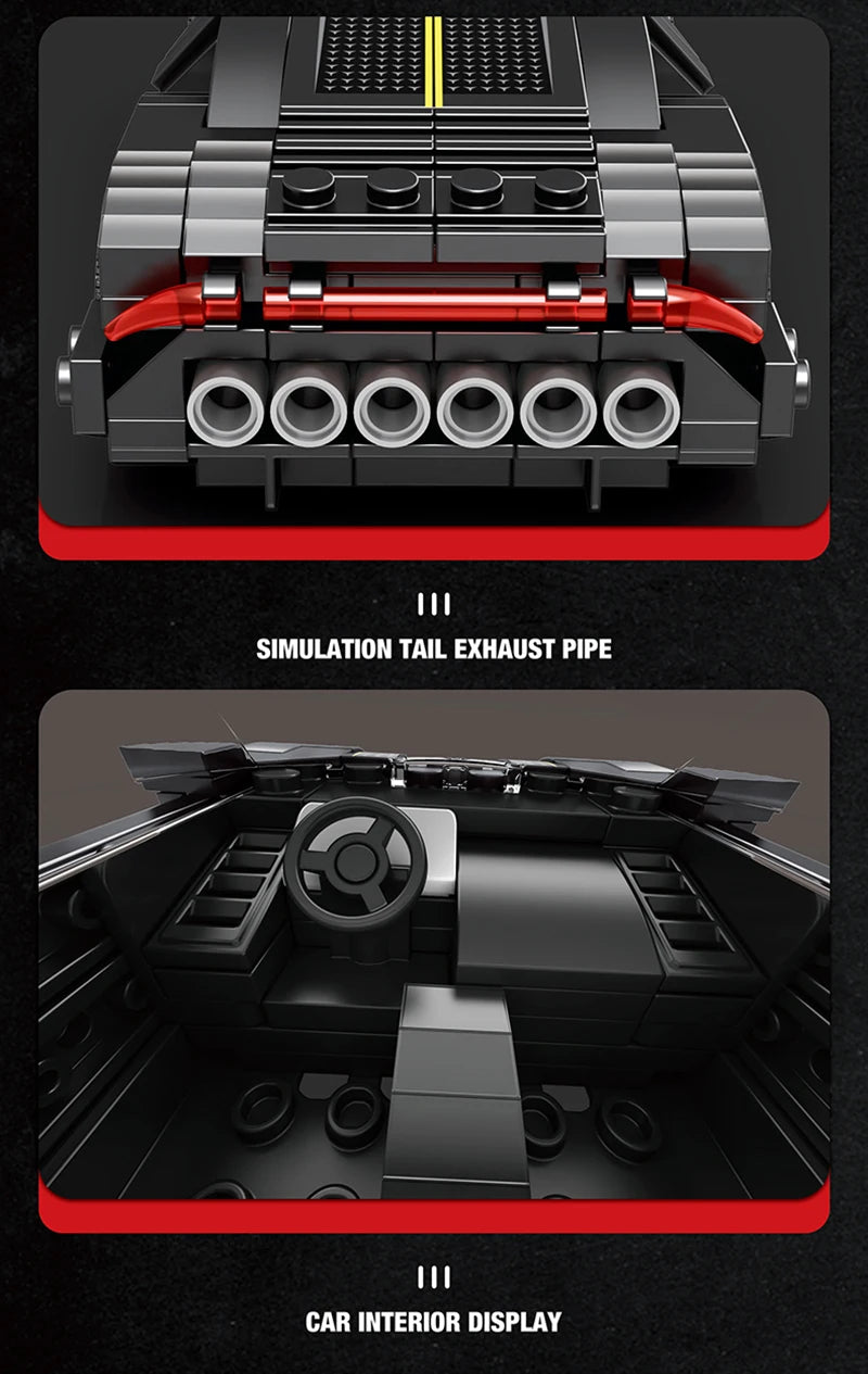 City Classic Champions Racing Car Building Blocks Model Speed Sport Cars Toys Racers Vehicle Bricks Festival Gifts for Boys Kids