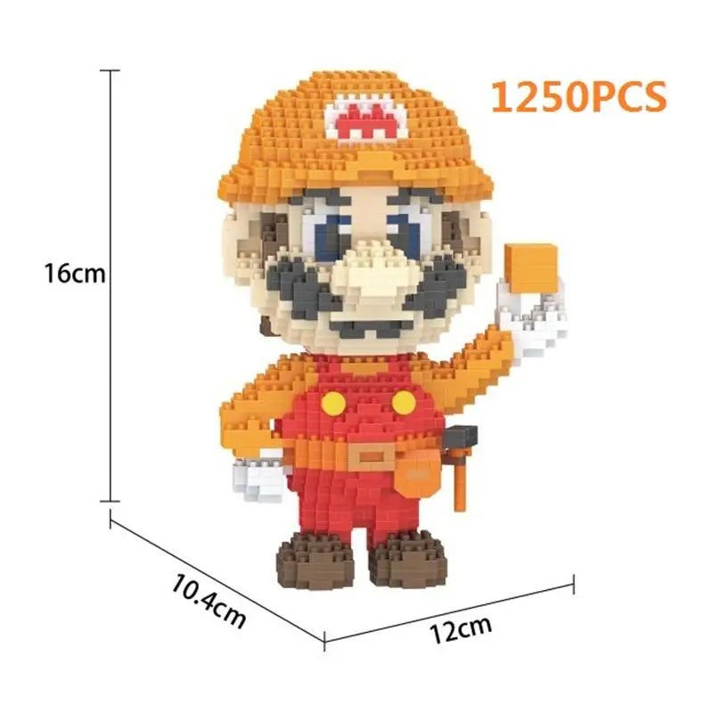 New Anime Mini Blocks Cute Cartoon Peach Luigi Building Bricks Toys for Children Present Bowser Valentine Girls Boy Juguetes - CADA BRICKS®