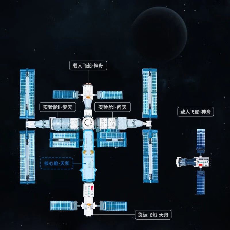 Keeppley Building Block Tiangong Manned Space Station Assembly Model Space Decoration Children's Toy  Birthday Gift