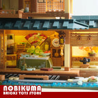 Japanese Style Log Cabin Building Blocks Toys City Hot Spring House MOC Bricks Anime Scene Store Model Adult Kids Birthday Gifts