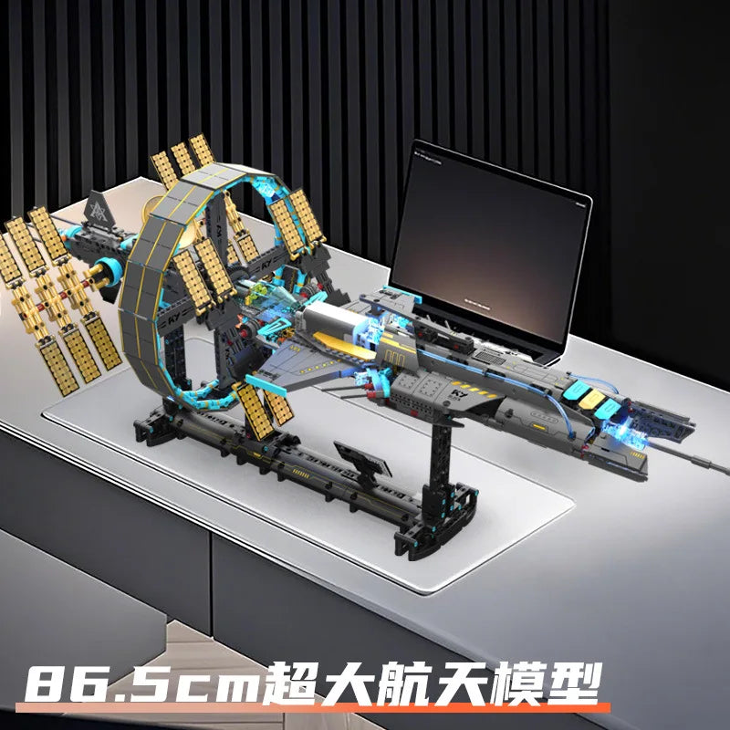 New K96139 1471pcs MOC Aviation Space Station Building Blocks Model Spaceship Bricks Assembling Toys for Boys Birthday Gift Set