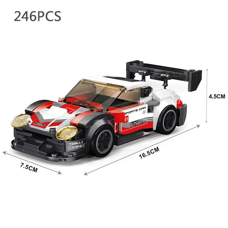 Car Series Building Blocks Model Sets Sports Racing Speed Champion DIY Educational Bricks Toys Boys Kids Adult Christmas Gifts